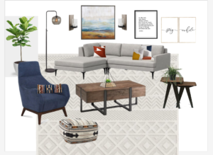 Modern living room mood board 3